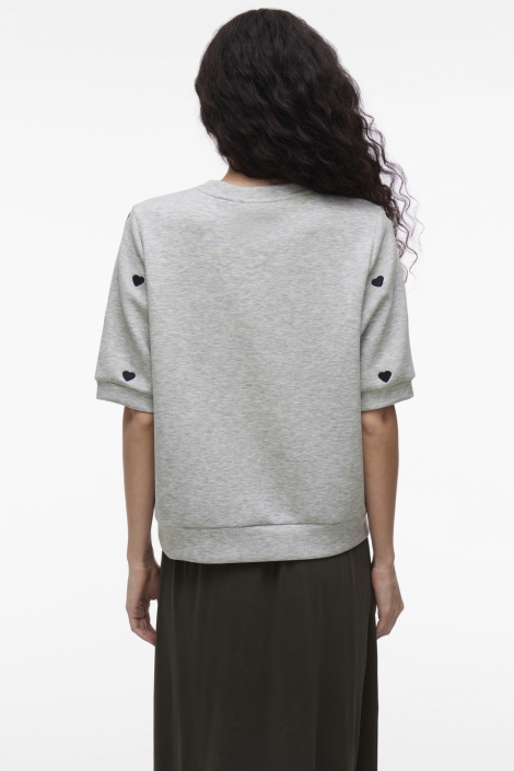 Vila visif s/s embr heart sweat / t